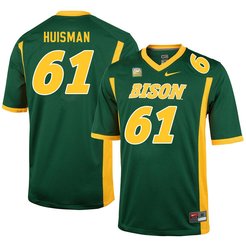 Men #61 Kody Huisman North Dakota State Bison College Football Jerseys Sale-Green